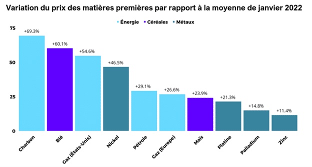 Variation Des Prix Des Matières Premières Achats Guerre Russie Ukraine