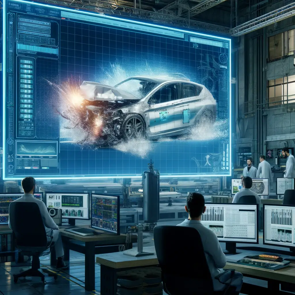 simulation numérique d'un crash test