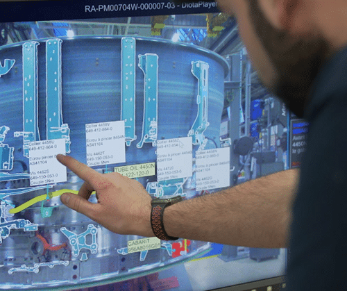 Vision réalité augmentée d'un assemblage avec DELMIA augmented experience