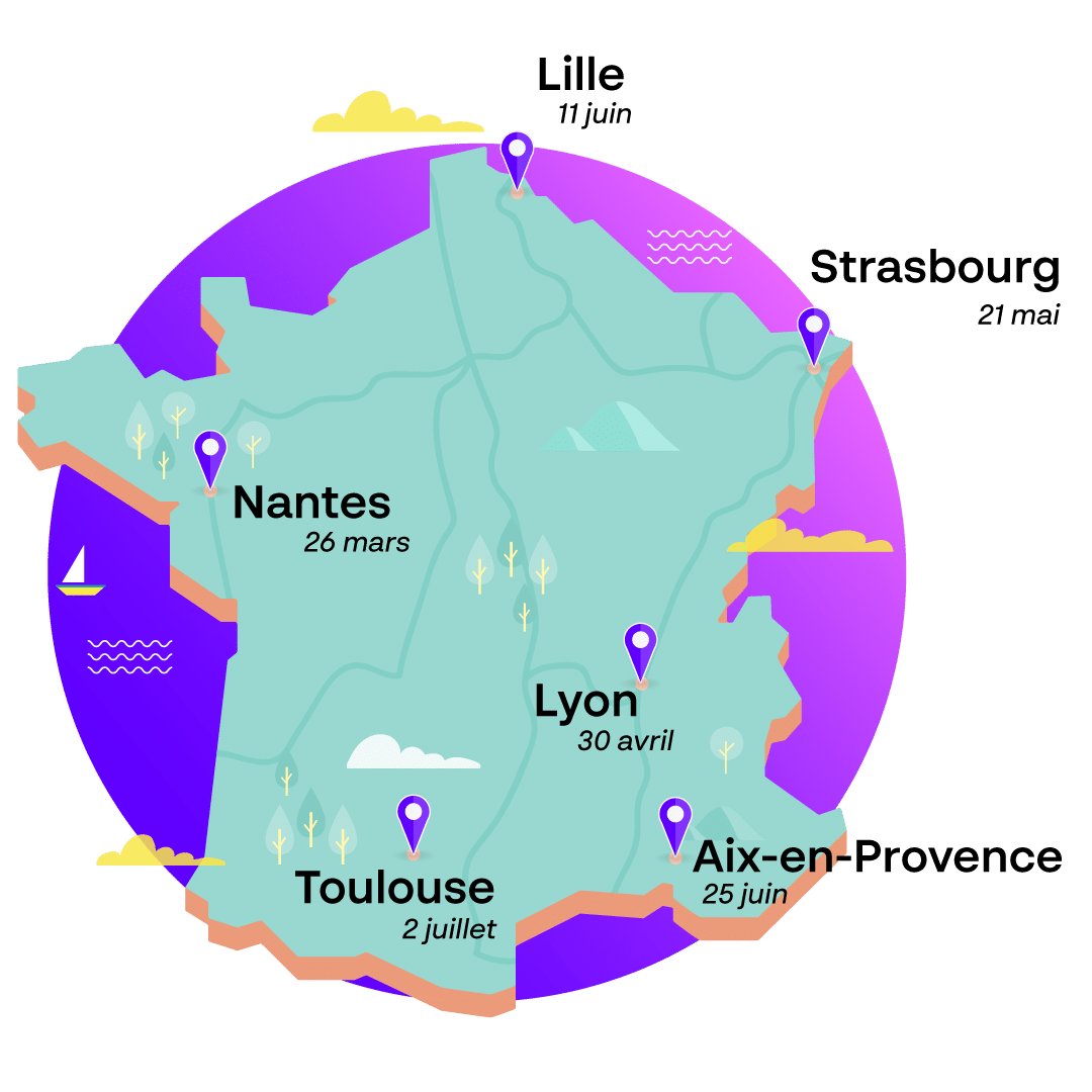 Carte De France matinales simulation